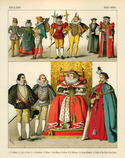 Englische Tracht 1550-1600 von Albert Kretschmer